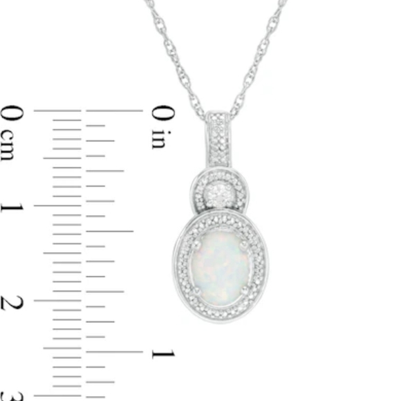 Opal and white sapphire Necklace/Bracelet set - Picture 3 of 11